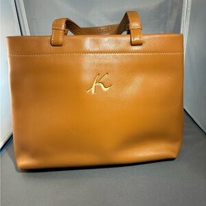 Brown Leather Kitamura Tote Bag